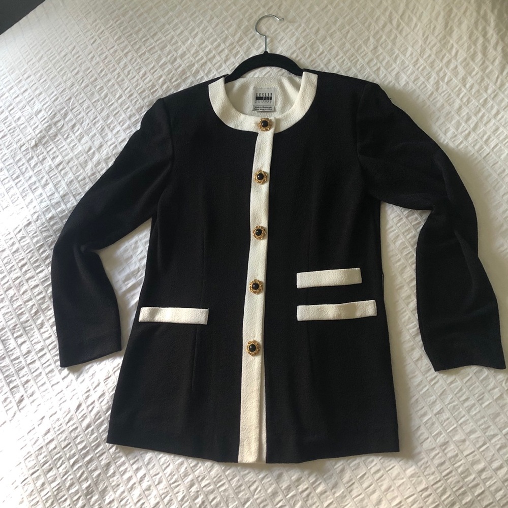 Black & White Knit Jacket